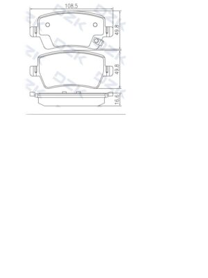 Chery TIGGO 7pro/8/8pro max 2WD 1.6/Jetоur X70 Plus. Задние КЕРАМИЧЕСКИЕ тормозные колодки 204002032AA/T15-6GN3502080EP/F01-3502080/F08-3502080SB/204003470AA - Миниатюра 1