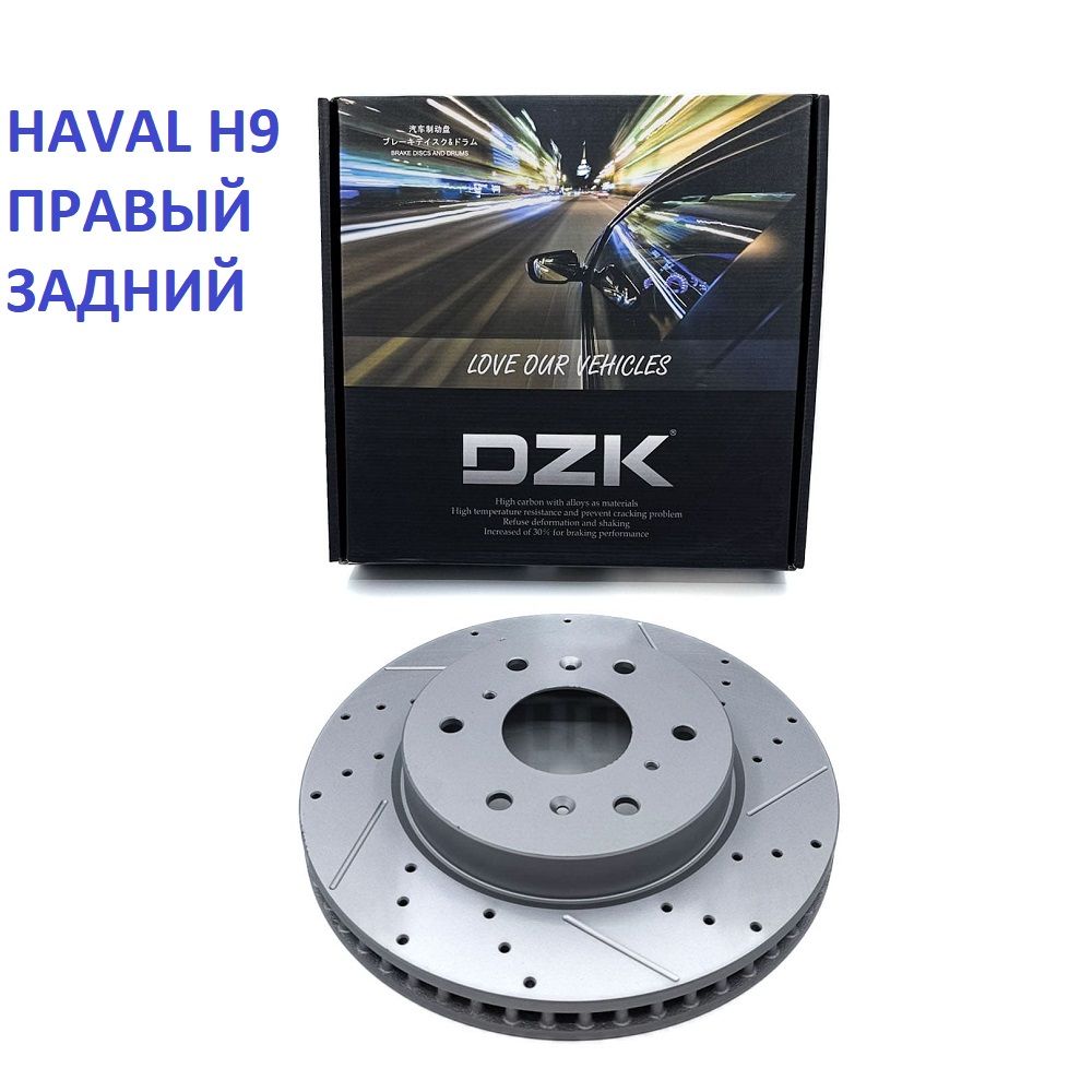 HAVAL H9 дизель и 245 л.с. (до 2024) задний ПРАВЫЙ перфорированный/слотированый тормозной диск 3502011XKV08A